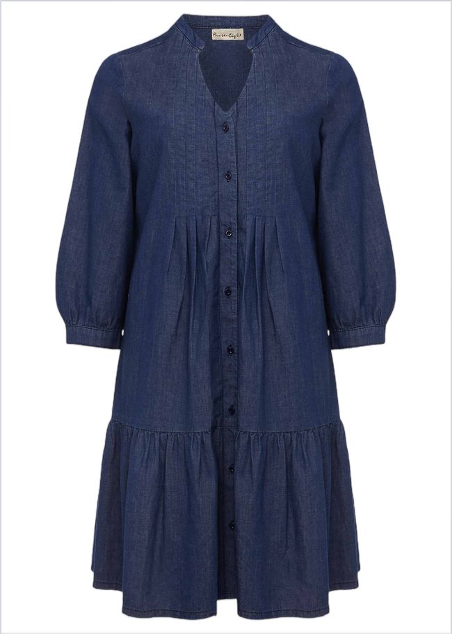  Penele Swing Dress Chambray 220459027