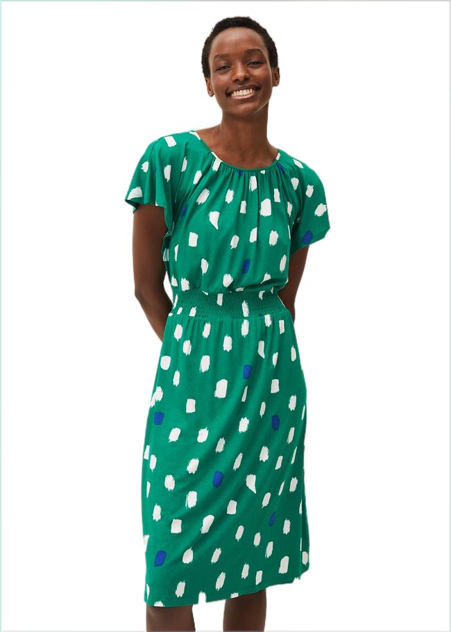  Pia Spot Dress Green 220464693