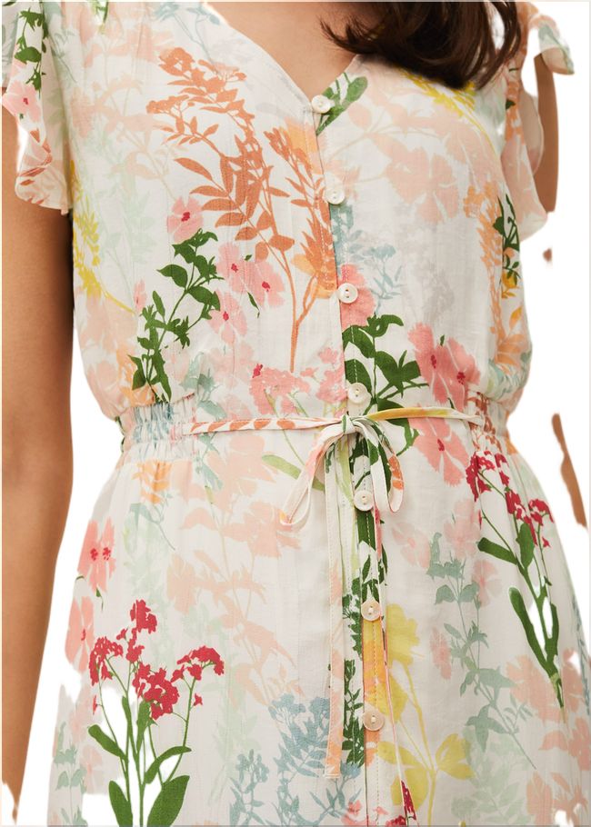  Remee Floral Shirt Dress Pink/Orange 220467939