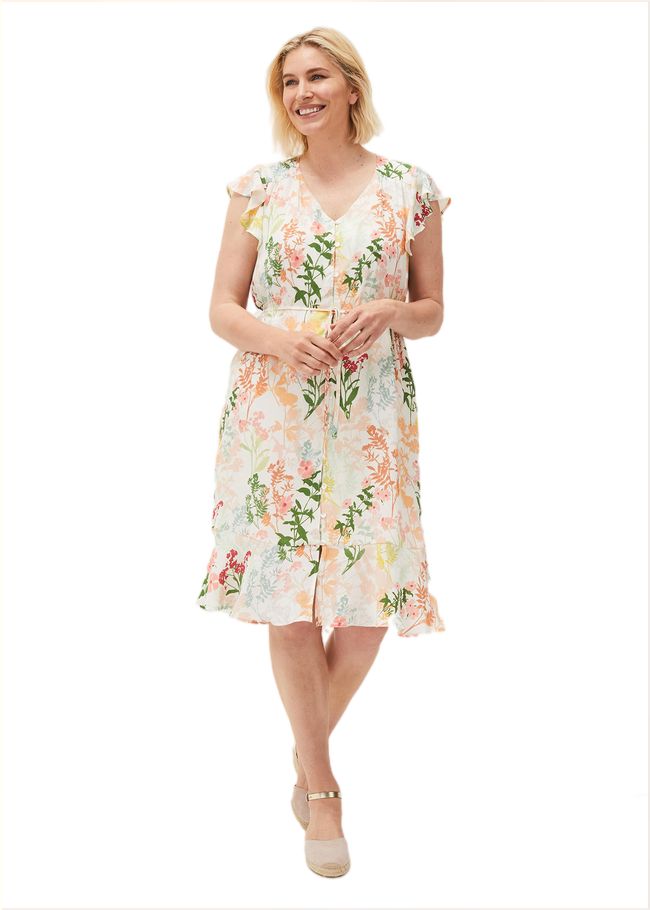  Remee Floral Shirt Dress Pink/Orange 220467939