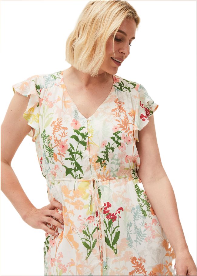  Remee Floral Shirt Dress Pink/Orange 220467939