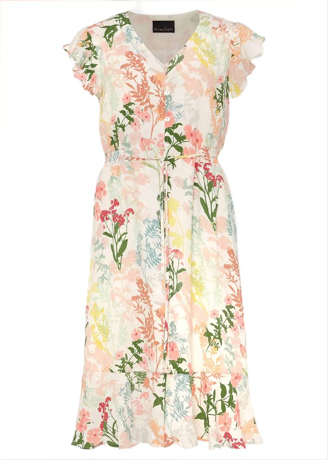  Remee Floral Shirt Dress Pink/Orange 220467939