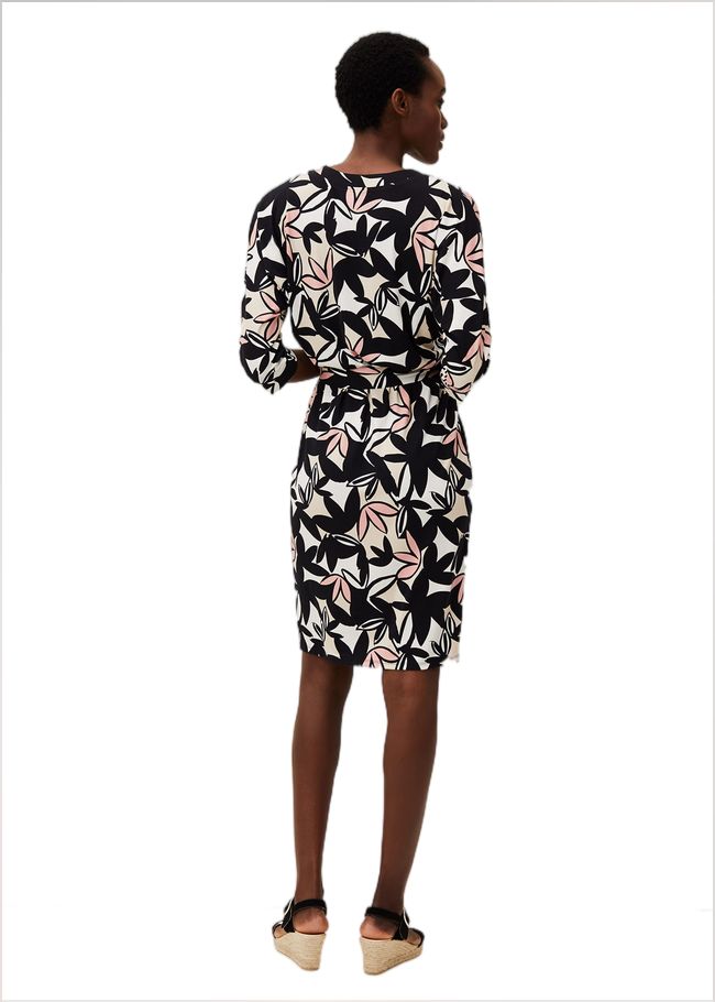  Gwin Leaf Print Dress Multi-Coloured 220469000