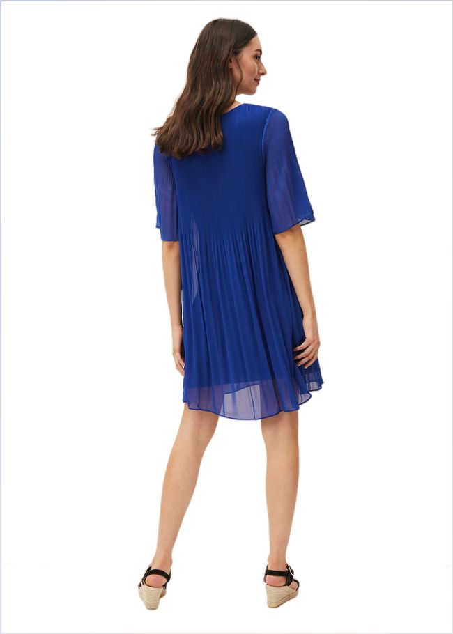  Ella Pleat Dress Cobalt 220472751