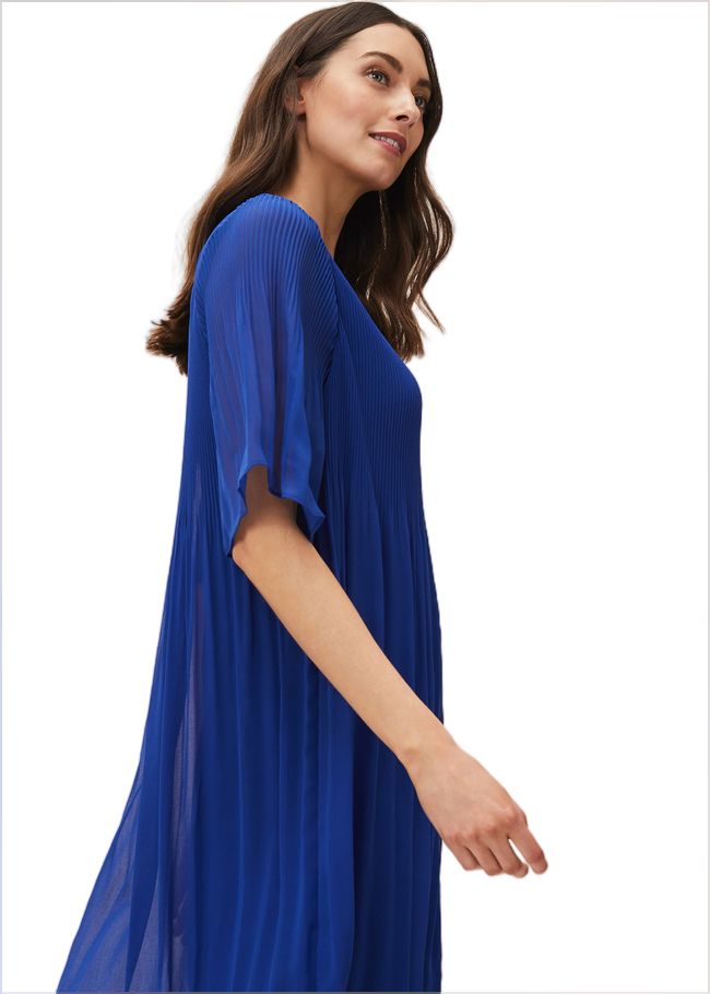  Ella Pleat Dress Cobalt 220472751