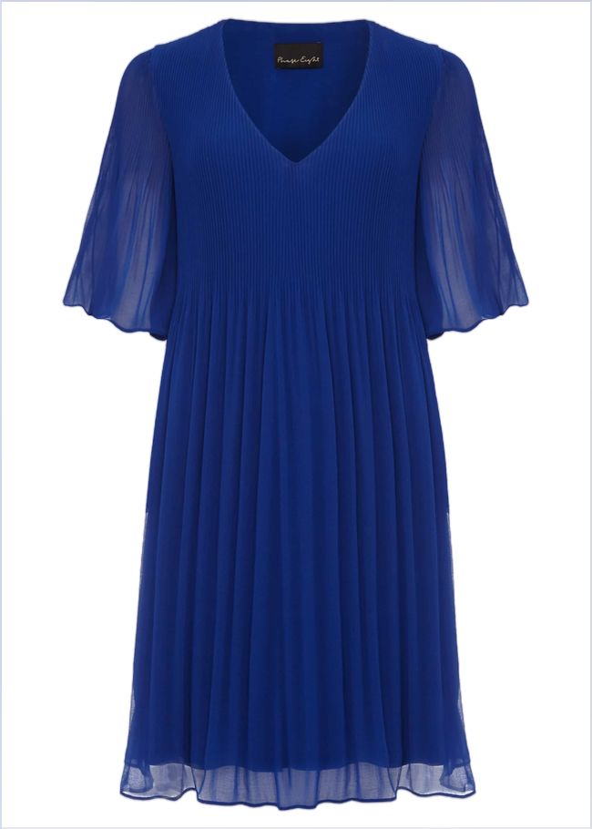  Ella Pleat Dress Cobalt 220472751