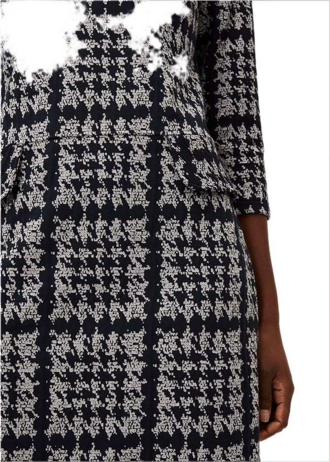  Amani Houndstooth Check Tunic Dress Navy/Grey 220478938