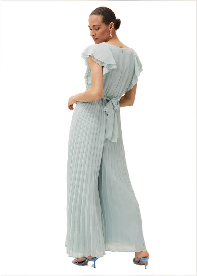  Hallie Pleated Wide Leg Jumpsuit Aquamarine 220513857