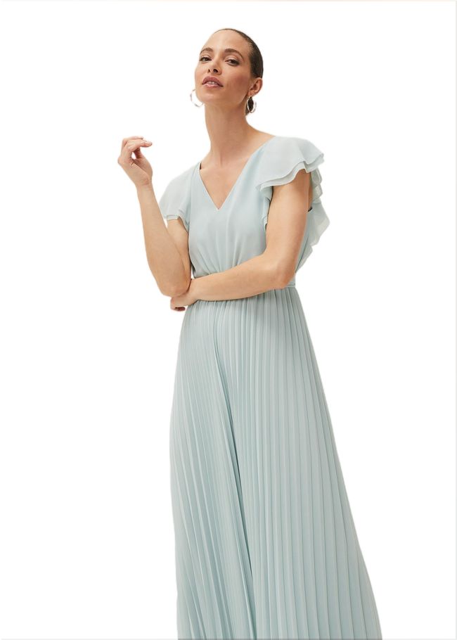  Hallie Pleated Wide Leg Jumpsuit Aquamarine 220513857