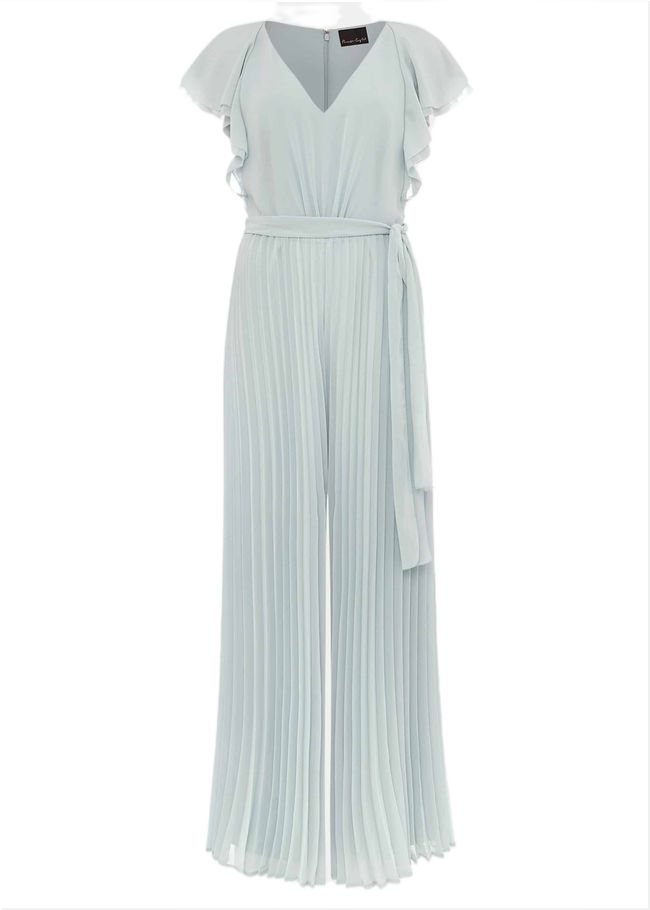  Hallie Pleated Wide Leg Jumpsuit Aquamarine 220513857