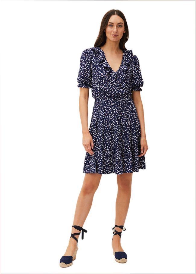  Emily Ditsy Print Dress Navy 220534351