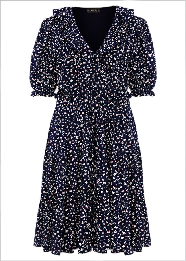  Emily Ditsy Print Dress Navy 220534351