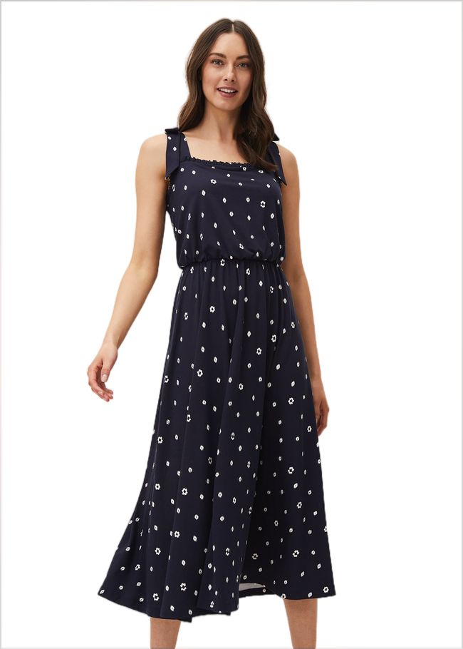  Allanna Floral Midi Dress Navy 220546351