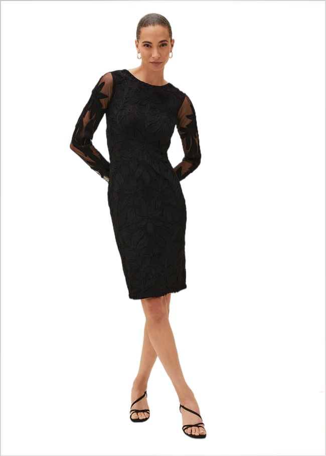  Isobel Tapework Lace Dress Black 220576050