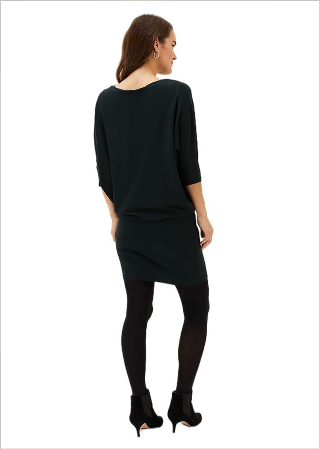  Becca Batwing Knit Dress Forest 220584548