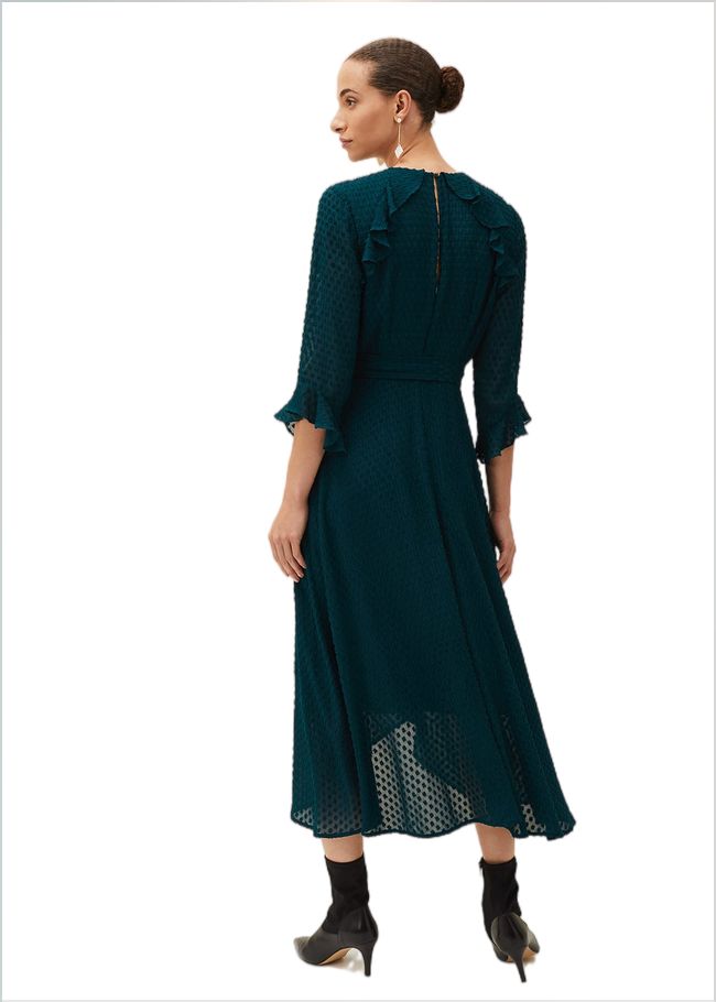  Lilibeth Wrap Midi Dress Ocean 220603407