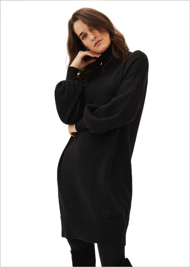  Eveleen Knit Dress Black 220606050