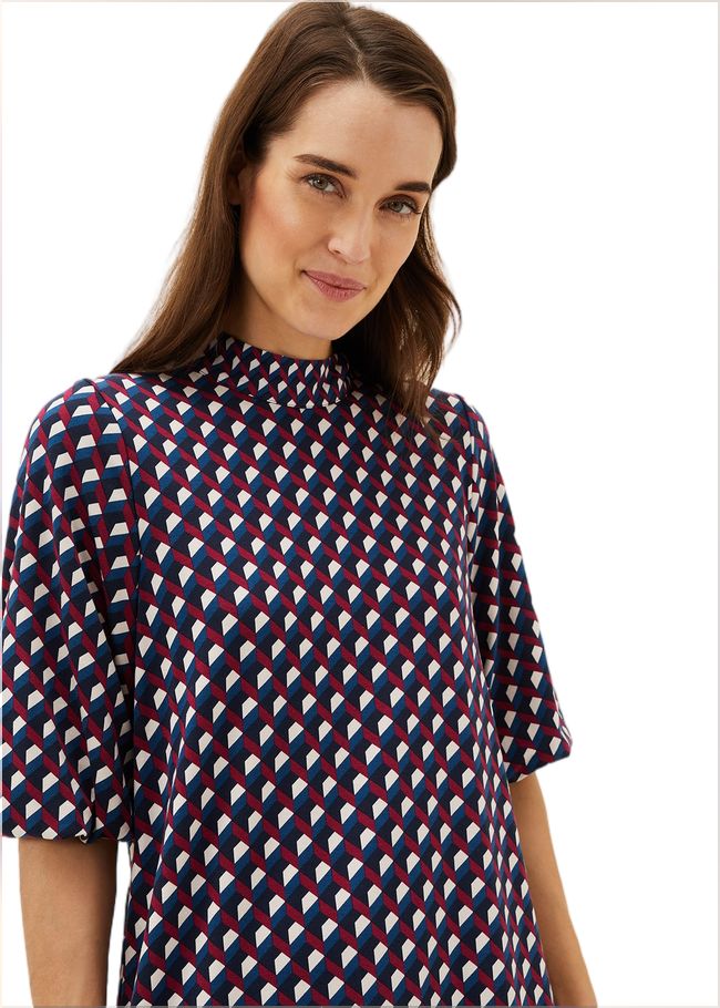  Cathye Geometric Print Tunic Dress Multi-Coloured 220632000