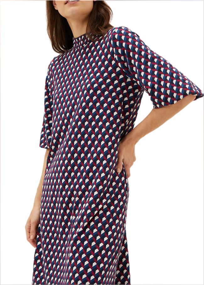  Cathye Geometric Print Tunic Dress Multi-Coloured 220632000