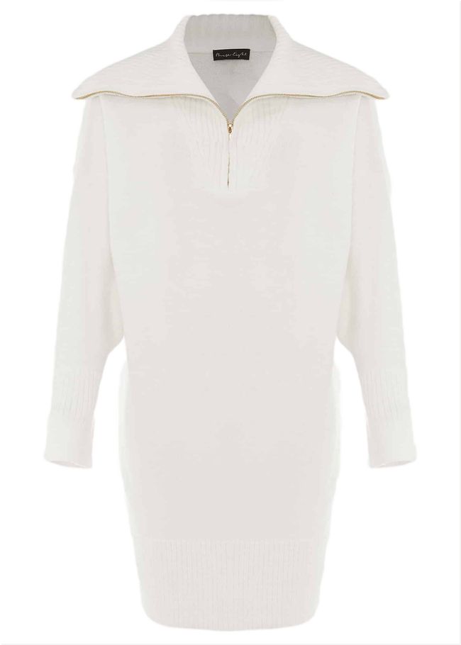  Isabella Zip Up Tunic Dress Winter White 220636542