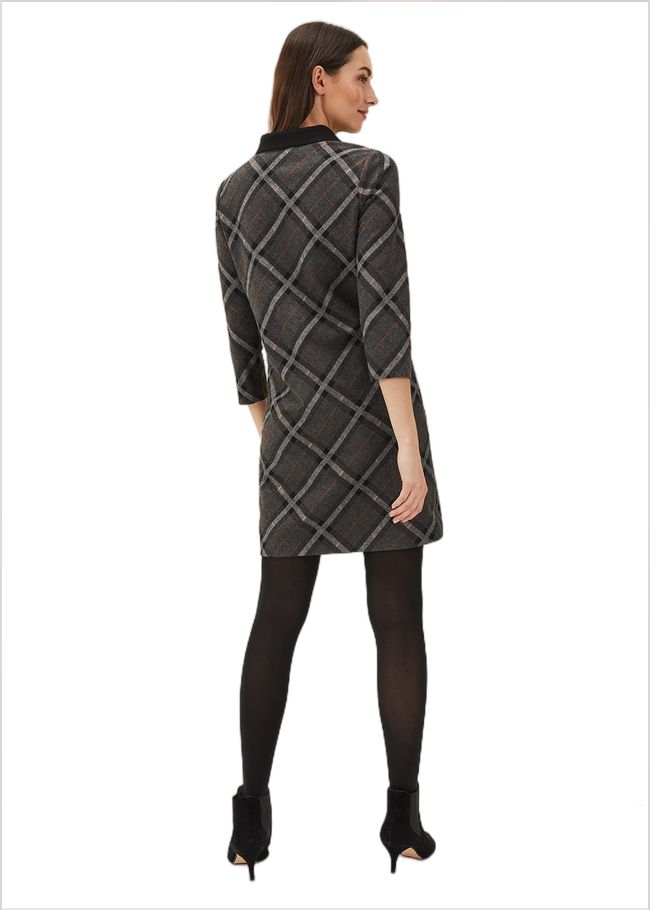  Rayia Check Tunic Dress Black/Grey 220640962