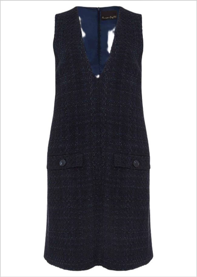  Niko Tweed Dress Navy 220655351