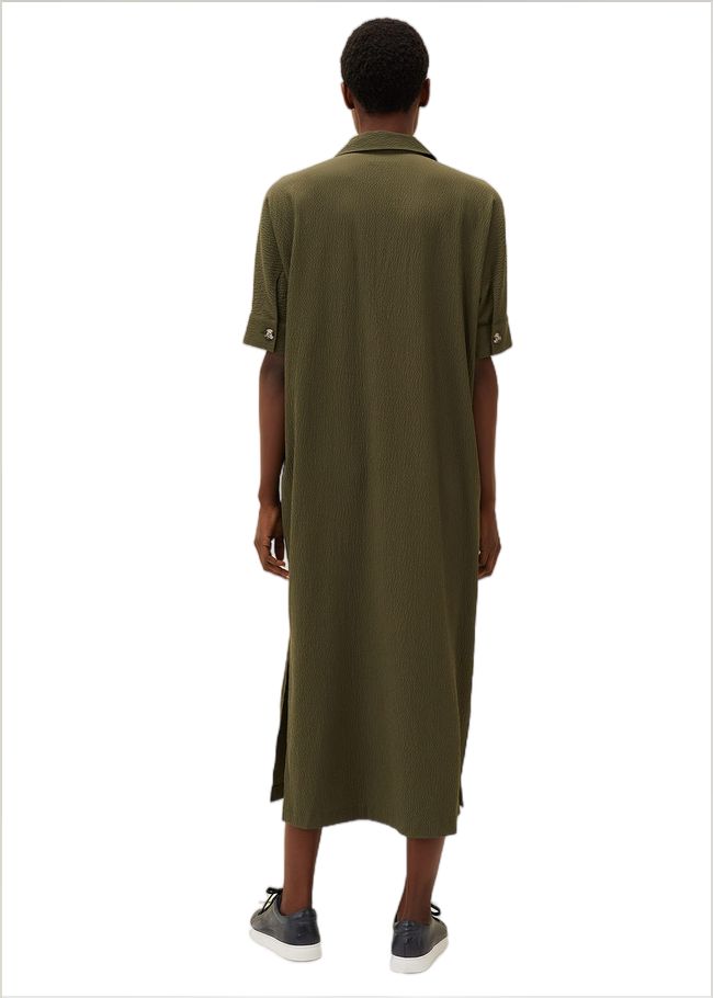  Lucina Midaxi Shirt Dress Khaki 220657507