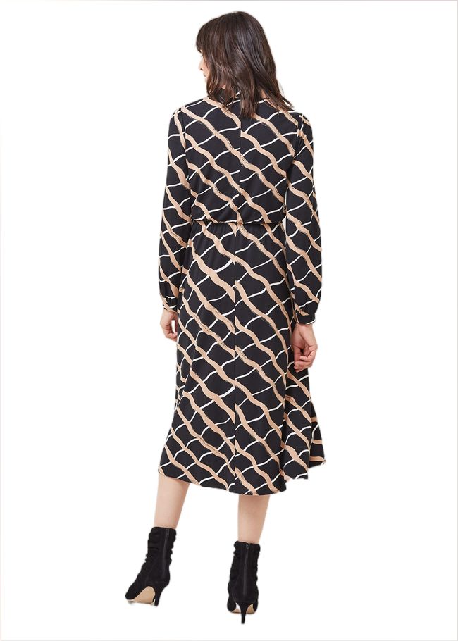  Loren Check Shirt Dress Black/Camel 220678238