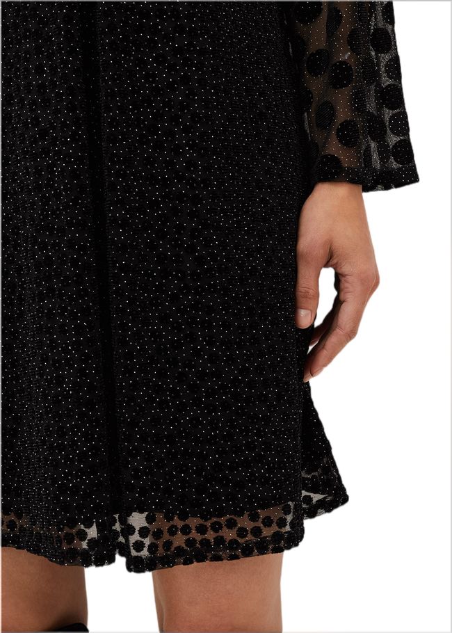  Sevina Spot Tunic Dress Black 220681050