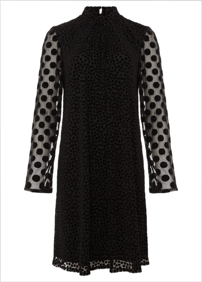  Sevina Spot Tunic Dress Black 220681050