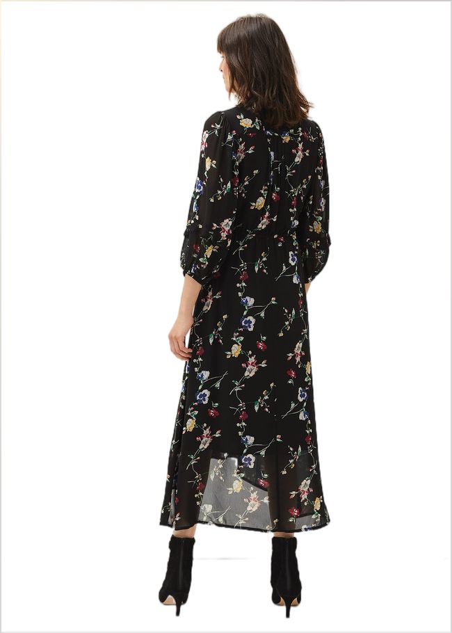  Imara Floral Print Midaxi Dress Black/Multi 220683492