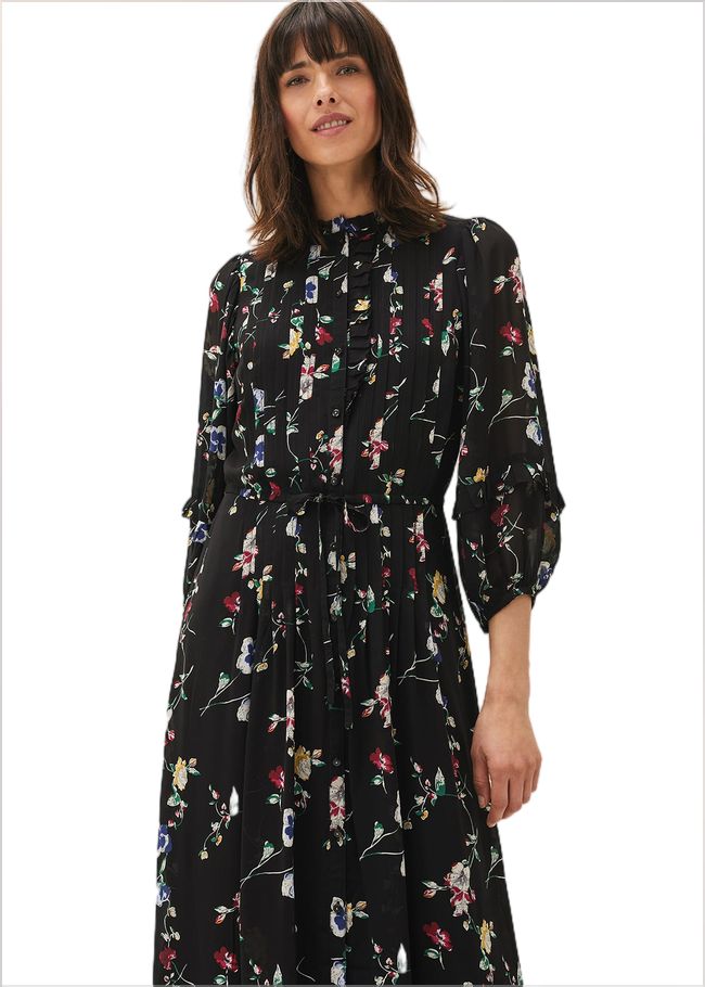  Imara Floral Print Midaxi Dress Black/Multi 220683492