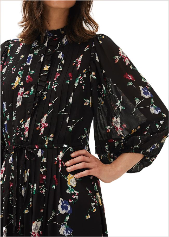  Imara Floral Print Midaxi Dress Black/Multi 220683492