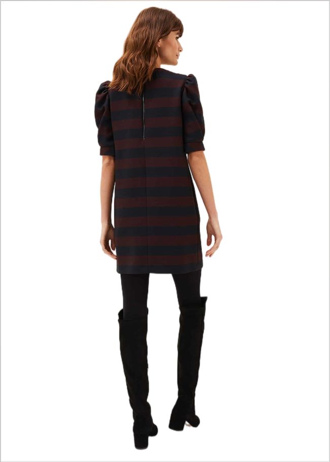  Maple Stripe Dress Navy/Chestnut 220684934