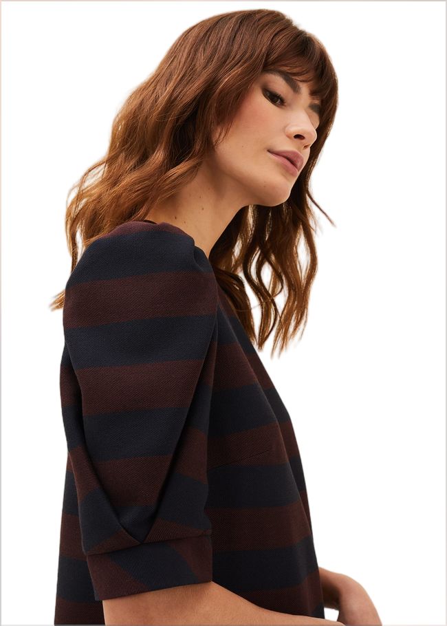  Maple Stripe Dress Navy/Chestnut 220684934