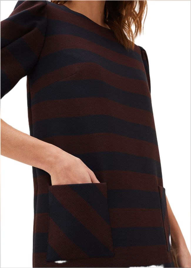  Maple Stripe Dress Navy/Chestnut 220684934