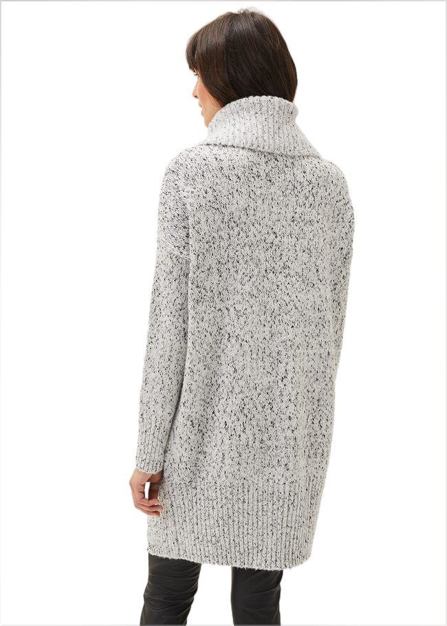  Evia Fleck Knit Jumper Dress Black/White 220692725