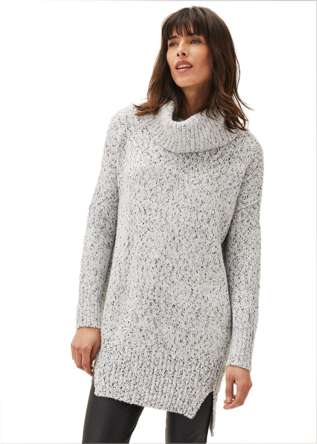  Evia Fleck Knit Jumper Dress Black/White 220692725