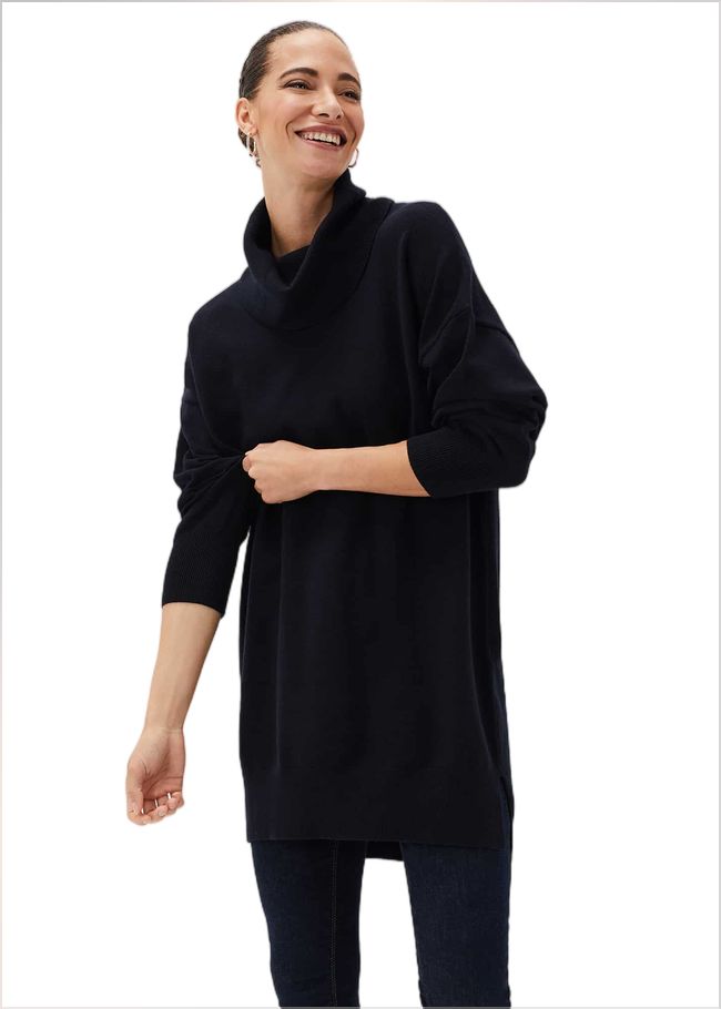  Cecilia Cowl Neck Jumper Dress Midnight 220701355