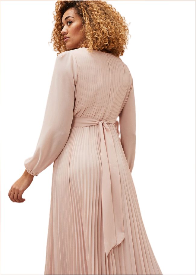  Alecia Pleated Chiffon Maxi Dress Antique Rose 220726840