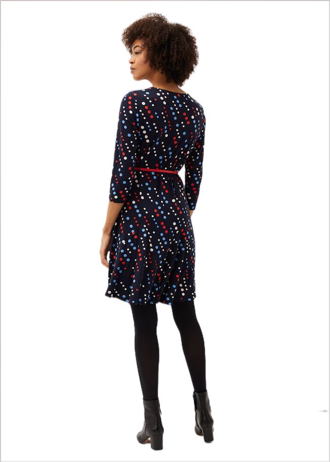  Marya Spot Jersey Dress Navy/Multi 220747493