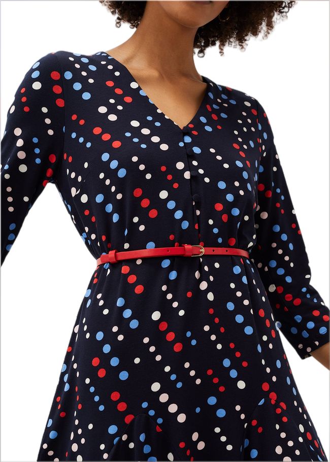  Marya Spot Jersey Dress Navy/Multi 220747493