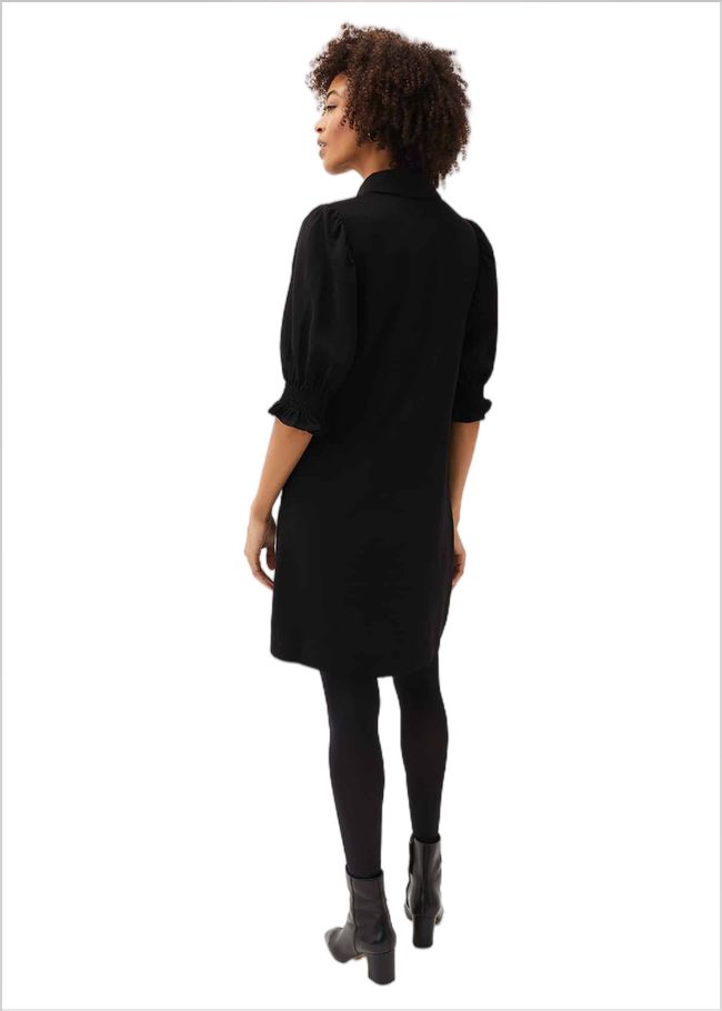  Candice Puff Sleeve Dress Black 220751050