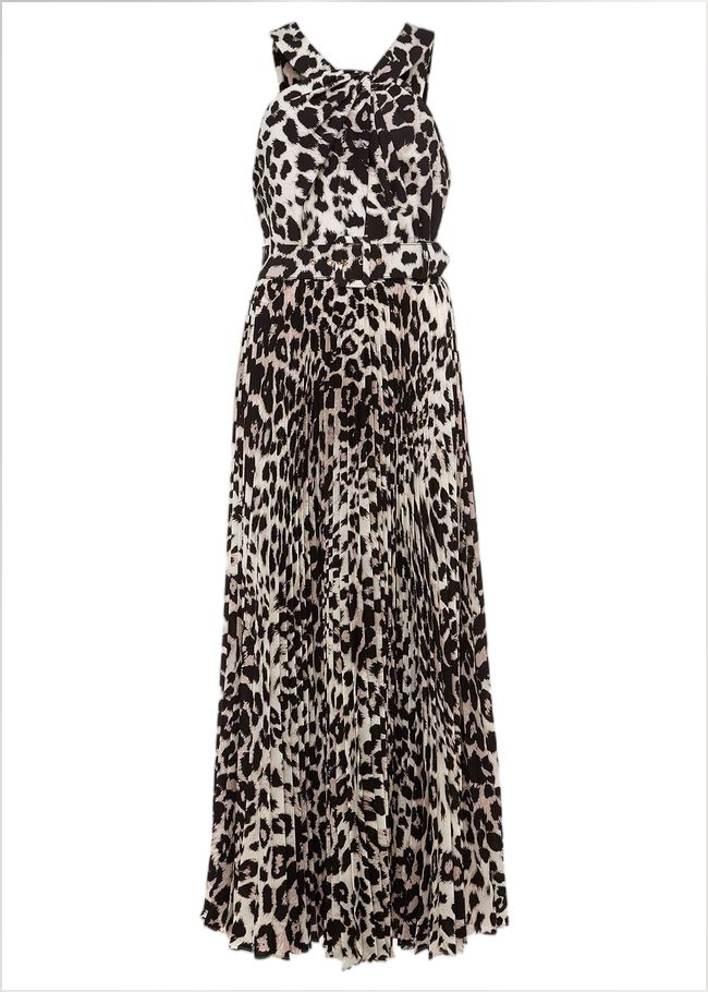  Chelsie Leopard Print Midaxi Dress Multi-Coloured 220757000