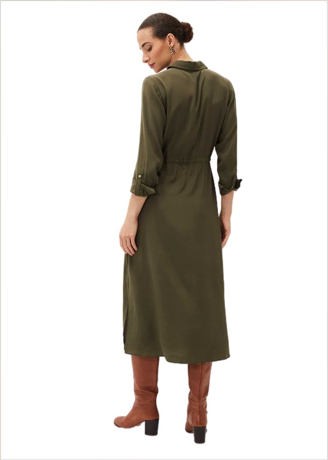  Tana Khaki Midi Dress Khaki 220761507