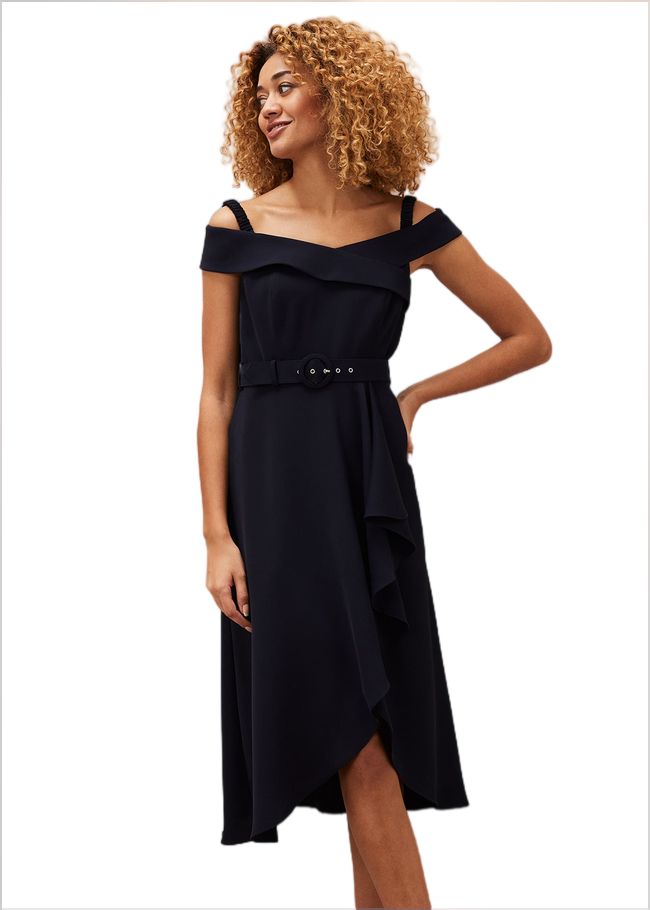  Ashleigh Bardot Dress Navy 220763351