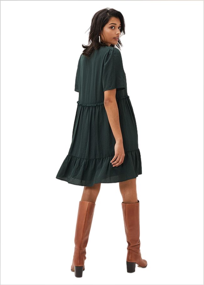  Likita Textured Swing Dress Green 220780693