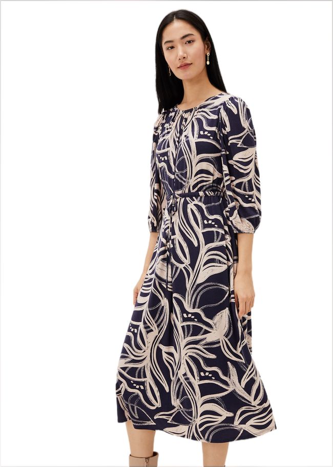  Carley Print Jersey Midi Dress Multi-Coloured 220784000