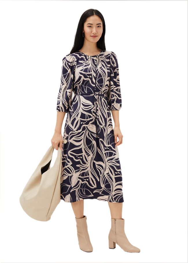  Carley Print Jersey Midi Dress Multi-Coloured 220784000