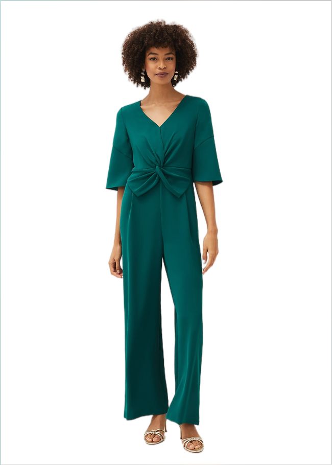  Layla Bow Jumpsuit Emerald 220795832